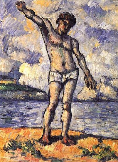 Paul Cezanne Badender mit ausgestreckten Armen